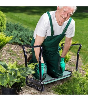 Garden 2 in 1 Kneeler Bench-Green/Black