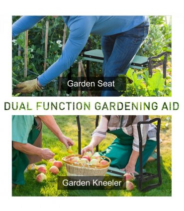 Garden 2 in 1 Kneeler Bench-Green/Black