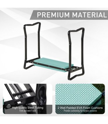 Garden 2 in 1 Kneeler Bench-Green/Black