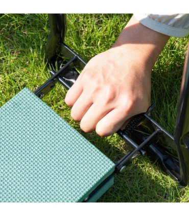 Garden 2 in 1 Kneeler Bench-Green/Black