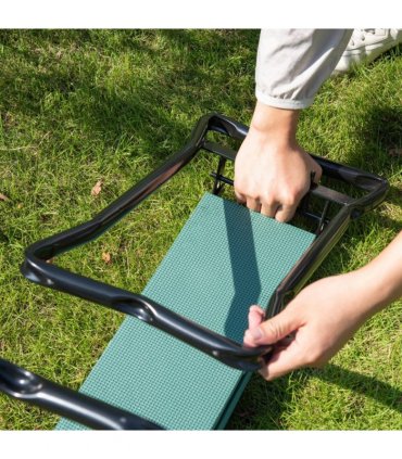 Garden 2 in 1 Kneeler Bench-Green/Black