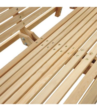 2-Seater Larch Wood Swing Chair Bench