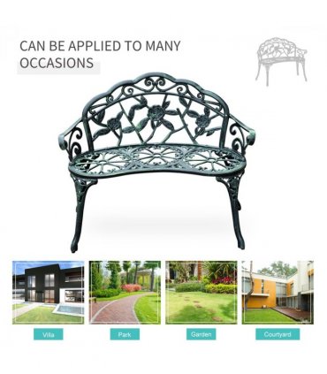 Cast Aluminum Garden Bench Patio Chair