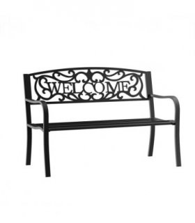 126Lx60Wx85H cm Steel Bench-Black