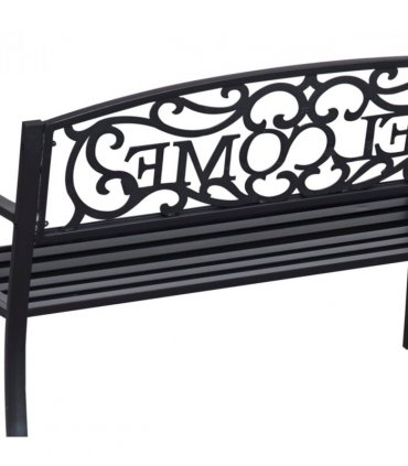 126Lx60Wx85H cm Steel Bench-Black