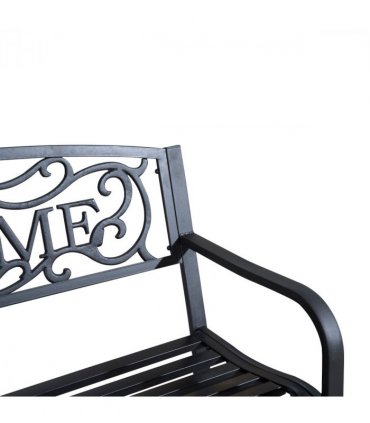 126Lx60Wx85H cm Steel Bench-Black