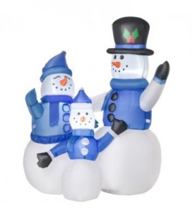 4ft Inflatable Christmas Snowmen Family Xmas LED Outdoor Indoor s Yard