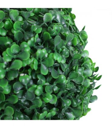 PE Set of 2 Artificial Boxwood Three Balls Topiary Plant Tree's Green