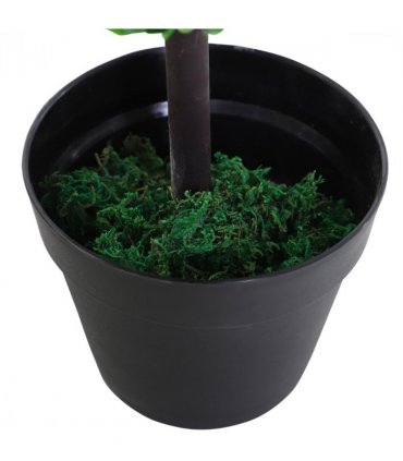 PE Set of 2 Artificial Boxwood Three Balls Topiary Plant Tree's Green