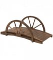 Fir Wood Outdoor Garden Decor Walkway Bridge Brown
