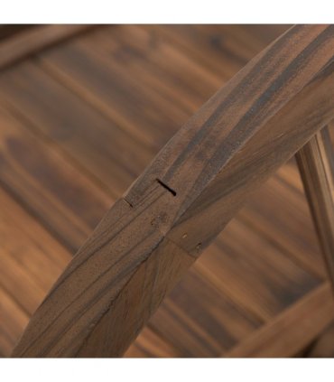 Fir Wood Outdoor Garden Decor Walkway Bridge Brown