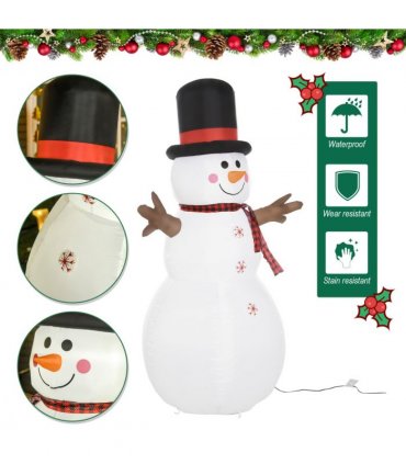 6ft Giant Inflatable Snowman Christmas Deco LED Lights Accessories Cute Family