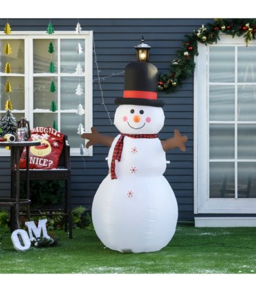 6ft Giant Inflatable Snowman Christmas Deco LED Lights Accessories Cute Family