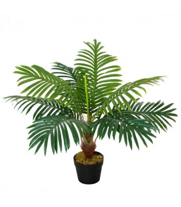Artificial Palm Tree  8 Leaves with Nursery Pot, Fake Tropical Tree 60cm