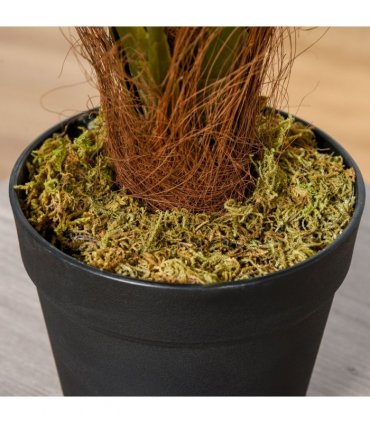 Artificial Palm Tree  8 Leaves with Nursery Pot, Fake Tropical Tree 60cm