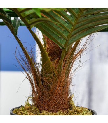 Artificial Palm Tree  8 Leaves with Nursery Pot, Fake Tropical Tree 60cm