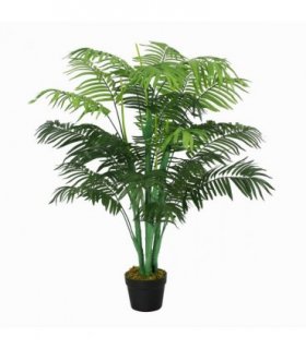 Artificial Palm Tree 18 Leaves with Nursery Pot, Fake Tropical Tree 125cm
