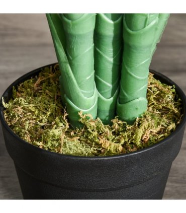 Artificial Palm Tree 18 Leaves with Nursery Pot, Fake Tropical Tree 125cm