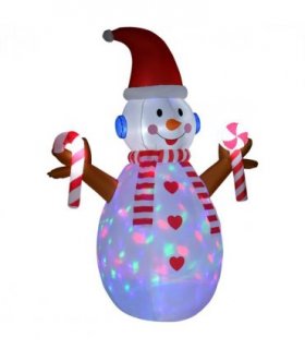 8ft Christmas Inflatable Snowman with Candy Rotating Lighted Indoor Outdoor