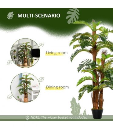 Artificial Fern Tree 36 Leaves with Nursery Pot, Fake Plant 150cm
