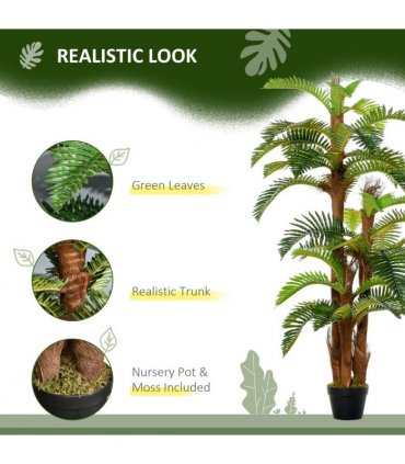 Artificial Fern Tree 36 Leaves with Nursery Pot, Fake Plant 150cm