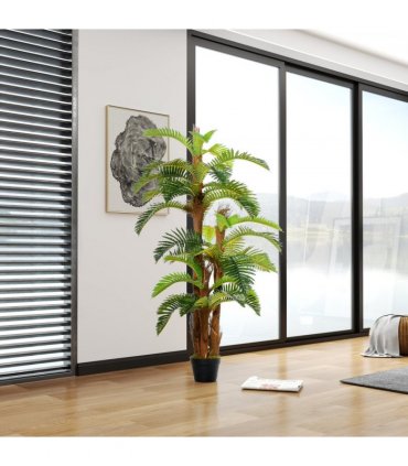 Artificial Fern Tree 36 Leaves with Nursery Pot, Fake Plant 150cm