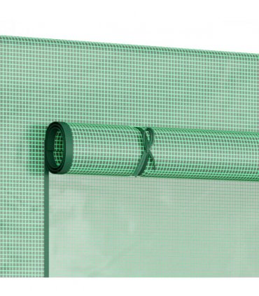 Garden Greenhouse Plant Cover, Windows & Zipper 198Lx77Wx149-168Hcm