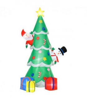 7FT Christmas Inflatable Tree LED Lighted for Indoor Outdoor Decoration