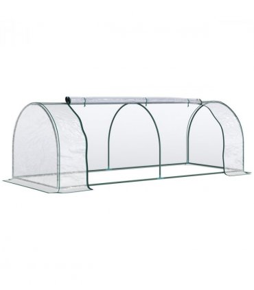 PVC Greenhouse Tunnel Steel Frame Transparent 250x100x80cm