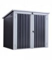 Steel Garden Storage Shed Double Door & Lid Dustbin Rubbish Cover 2 Trash Can