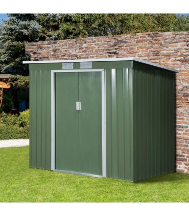 Garden Storage Shed Sloped Roof Outdoor Equipment Tool Storage 213x130x173cm