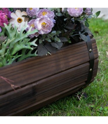 2PCs Wooden Planter Box Flower Plant Pot Flower Beds Plant Box