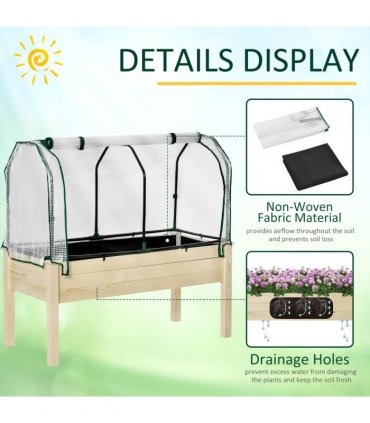 Raised Garden Bed Greenhouse Cover Planter Box