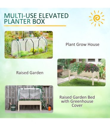 Raised Garden Bed Greenhouse Cover Planter Box