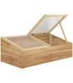 Wooden Cold Frame Greenhouse Grow House, 100 x 50 x 36 cm, Natural