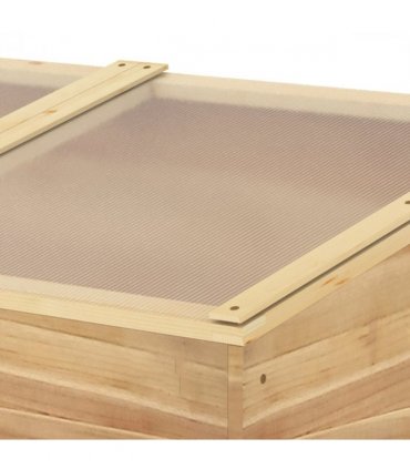 Wooden Cold Frame Greenhouse Grow House, 100 x 50 x 36 cm, Natural