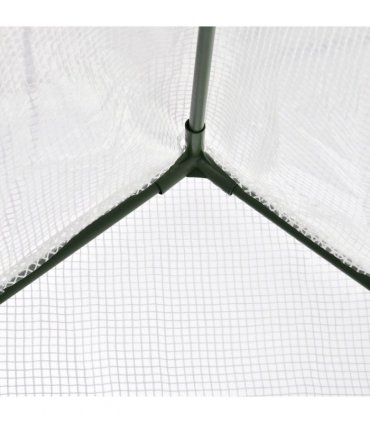 Walk-In Greenhouse Vegetable Plant Window Roll-Up 180 x 100 x 165cm, White