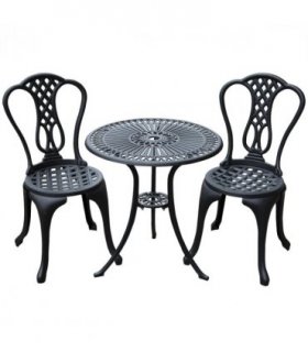 3 Pc Cast Aluminium Bistro Set