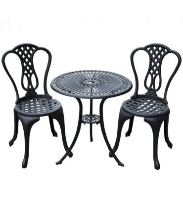 3 Pc Cast Aluminium Bistro Set