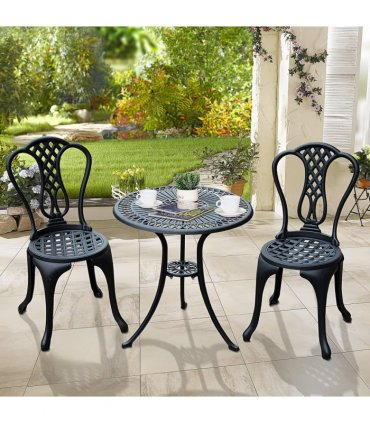 3 Pc Cast Aluminium Bistro Set