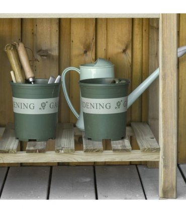 Raised Garden Bed with Legs and Storage Shelf, Elevated Wooden Planter Box,