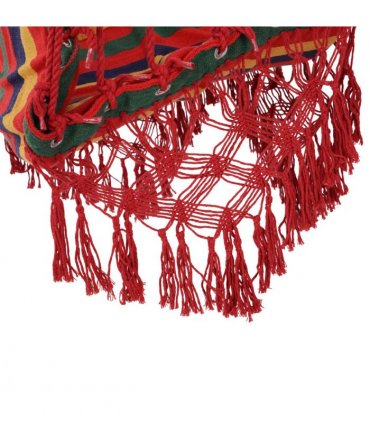 Hammock Chair Swing Colourful Striped Seat Porch Indoor Outdoor Hanging Beach