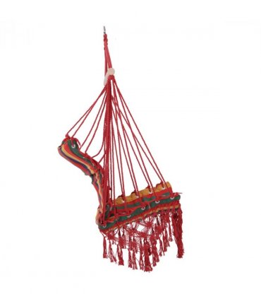 Hammock Chair Swing Colourful Striped Seat Porch Indoor Outdoor Hanging Beach