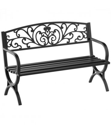 Garden Bench, Steel-Black