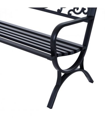 Garden Bench, Steel-Black