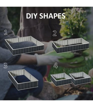 Metal Raised Garden Bed Steel Planter Box A Pairs of Glove 258cmx90cm