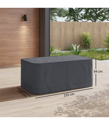 Garden 2-3 Seater Sofa Cover Furniture Water Resistant All-weather Grey