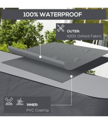 Garden 2-3 Seater Sofa Cover Furniture Water Resistant All-weather Grey