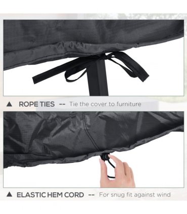 Garden 2-3 Seater Sofa Cover Furniture Water Resistant All-weather Grey