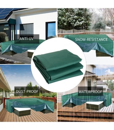 Furniture Cover, 222Lx155Wx67H cm-Green